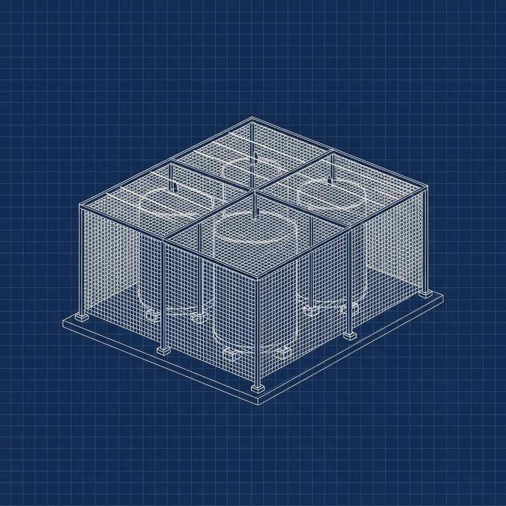 Проектирование пассивной антидроновой защиты за счет сеток в 